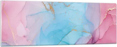 Produktbild von Bilder auf glas - Einteilig - Marmor Rosa Türkis - 90x30cm - Glasbilder - Wandbilder - Bilder - zum Aufhängen bereit - Wanddekoration aus Glas - Glas Bilder - Wandbild auf Glas - GAB90x30-4600