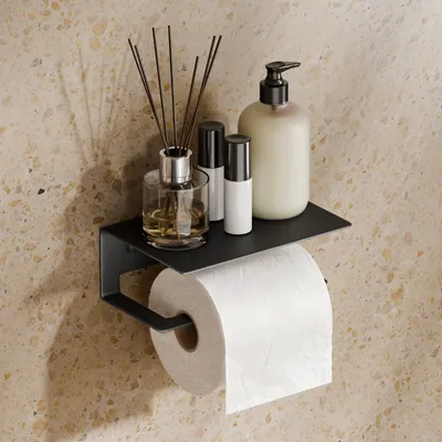 Toilettenpapierhalter Aus Eisen Im Antik-Stil – 14x9x9 Cm, Mit Holz-Akzent