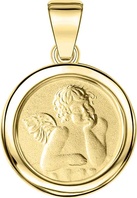 Produktbild von V Anhänger 333 Gold Motiv Engel