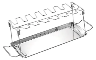 Image de Solidchoice - Grille pour brochettes Kipdrumstick avec bac de récupération pour barbecue