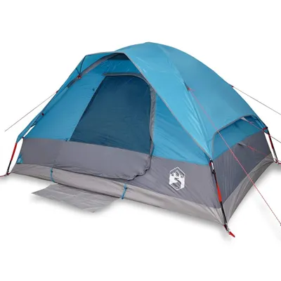 Immagine prodotto di Tenda da Campeggio a Cupola per 4 Persone Blu Impermeabile