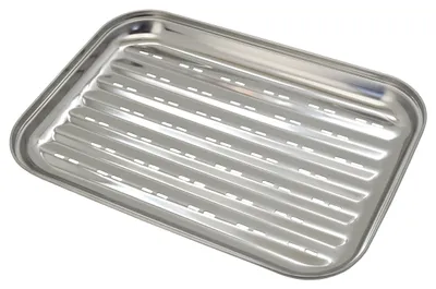 Immagine prodotto di Cattara 13072 - Vassoio per grigliare in acciaio inox 34 x 24 cm