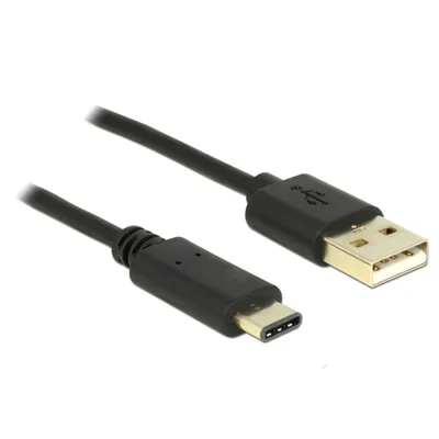 Produktbild von DeLOCK 2m, USB2.0-A/USB2.0-C, 2 m, USB A, USB C, USB 2.0, Männlich/Männlich, Schwarz