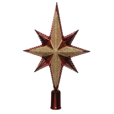 Produktbild von Weihnachtsbaum Sternspitze Glitter 25cm kastanienbraun
