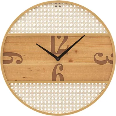 Image de Mauro Ferretti horloge murale Fuji Ø 50x3,5 cm naturel