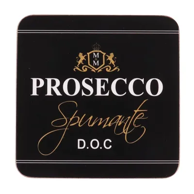 Produktbild von Mars & More 6-teiliges Glas-Untersetzer-Set Prosecco Spumante