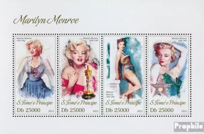 Produktbild von Briefmarken Sao Tome e Principe 2013 Mi 5241-5244 Kleinbogen (kompl. Ausgabe) postfrisch Marilyn Monroe