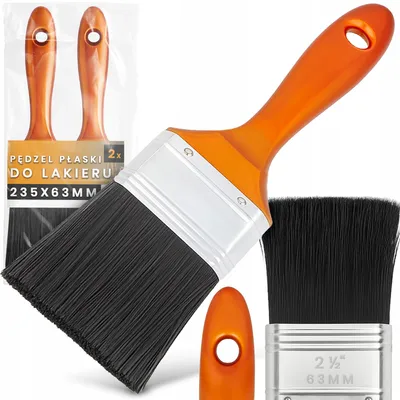 Produktbild von TRCR Flachpinsel Lackierpinsel Malerpinsel 63 mm 2 Stück