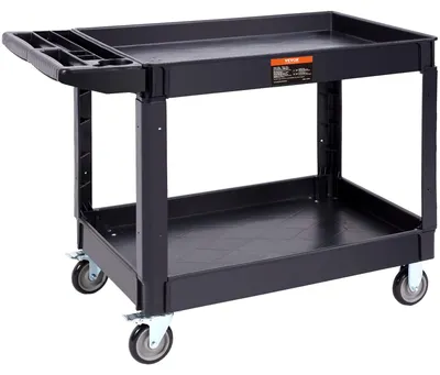 Servierwagen 116x65x85 cm, 2 Böden, 250 kg, Rollen mit Bremse