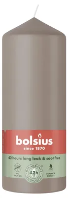 Obrázek produktu pro Bolsius sloupková svíčka taupe 15 cm Ø 5,8 cm