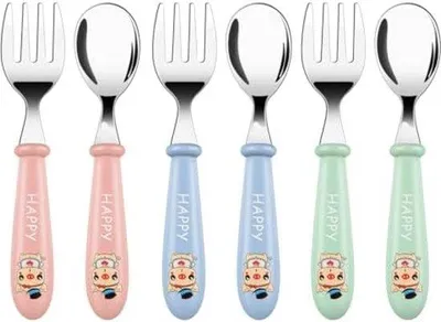 Produktbild von Kinderbesteck-Set, 6-teilig, Edelstahl, für Babys und Kleinkinder