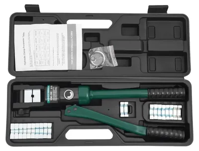 Produktbild von Hydraulische Crimpzange, 120KN Crimpkraft, 11 Paar Matrizen, schwarz