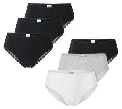 Produktbild von Schiesser Damen Brasilslip 6-Pack Modern Multipacks - sortiert 1 - Größe 42