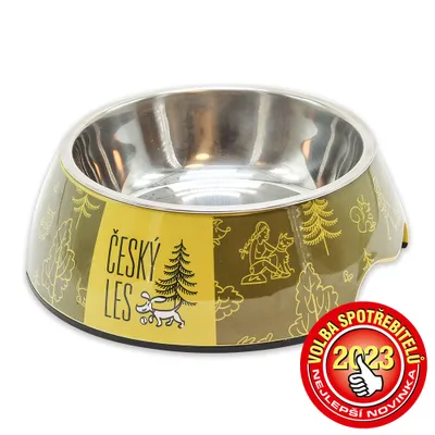Obrázek produktu pro Akinu ČESKÝ LES melaminová miska s nerez vložkou L 1200ml zelená