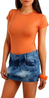 Immagine prodotto di Maglietta Basic Top Shirt Damen; Arancione