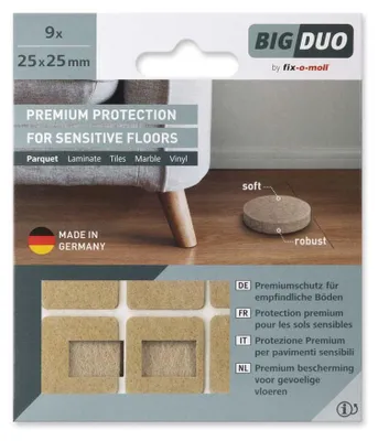 Produktbild von Big-Duo Parkettgleiter 25 x 25mm fix-o-moll