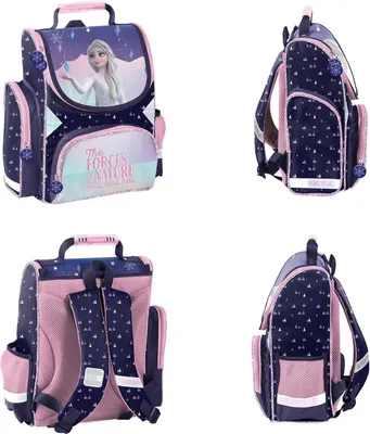 Produktbild von SCOOLSTAR Anna Elsa Schulranzen Rucksack 4-teiliges Schulranzen-Set mit dem Motiv der "Eiskönigin" (Frozen), speziell für Mädchen