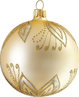 Produktbild von Weihnachtskugel Gold mit   mit Blättern Dékor