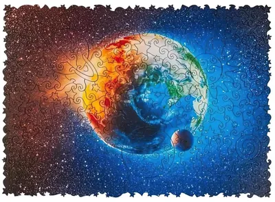 Immagine prodotto di Puzzle di legno - Pianeta Terra dimensione L