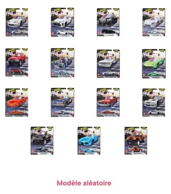 Produktbild von Hot Wheels Boulevard Sammlerfahrzeug 1/64, Zufälliges Modell, 4er Pack (5 Fahrzeuge), Metall Real Riders Miniaturauto