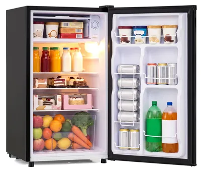 Immagine prodotto di Mini-frigorifero COSTWAY da 98 litri, borsa frigo con 5 livelli di temperatura, illuminazione a LED, ripiani removibili, porta reversibile e piedini regolabili
