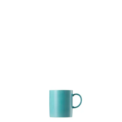Immagine prodotto di Thomas Sunny Day Becher mit Henkel, Kaffeetasse, Porzellan, Turquoise / Türkis, Spülmaschinenfest, 300 ml, 15505