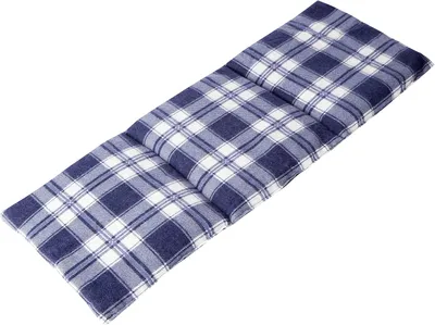 Produktbild von Kirschkernkissen 20x50cm groß 3-Kammer - Wärmekissen, Körnerkissen - Kissen - Flanell karo-blau, 50 x 20 cm, Kirschkerne