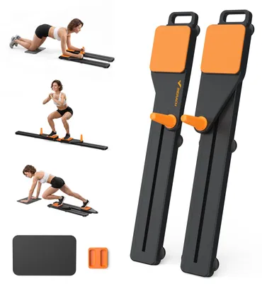 Produktbild von Merach Multitrainer – 4-in-1 Pilates-Board, Push-Up-Bauchmuskel-Roller, Platzsparend, Bauchmuskelübungsgerät für Ganzkörpertraining