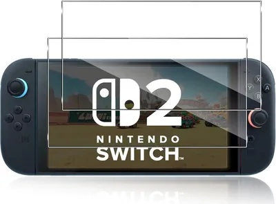 Obrázek produktu pro 2X ochranná skleněná fólie pro Nintendo Switch 2 pancéřová fólie pro ochranu displeje Full 9H