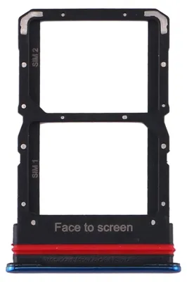 Produktbild von Für Xiaomi Mi 10 Lite Card Tray Sim Karten Halter Blau Ersatzteil Zubehör