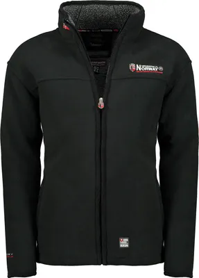 Produktbild von Geographical Norway Herren warme flauschige Fleece Outdoor Jacke Sweater Ski Sport Freizeit G-Ubolt, Farbe: Schwarz, Größe: 3XL