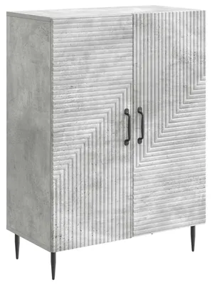 Image de Buffet vidaXL gris béton 66 x 34,5 x 89,5 cm en aggloméré