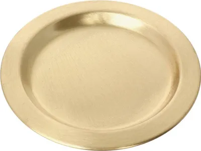 Produktbild von Untersetzer Ø11cm Unterteller Gold Deko Gebürstet Kerzen Taufe Hochzeit 2853
