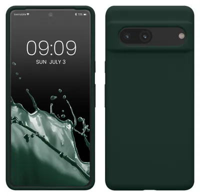 Produktbild von kwmobile Handyhülle für Google Pixel 7 Hülle, für Pixel 7 Case - Hülle Silikon - kabelloses Laden - Moosgrün