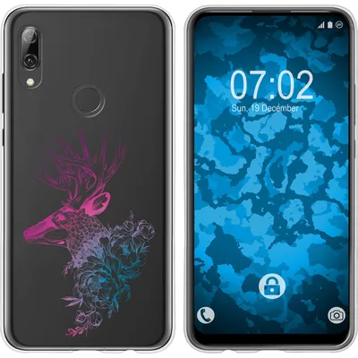 Produktbild von PhoneNatic Case kompatibel mit Huawei P Smart Z Silikon-Hülle Floral Hirsch M7-6