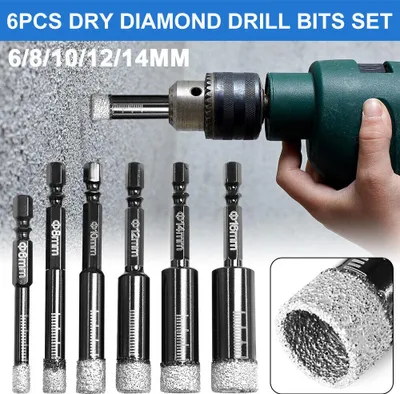 Produktbild von Diamantbohrer 6-16mm Fliesenbohrer Diamantbohrkrone Granit Marmor Glas Keramik