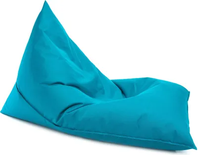 Produktbild von Ecopuf, Lazy Dreieckiger Sitzsack, Sessel Outdoor Pouf, Bean Bag, Hellblau Nc7, Klein