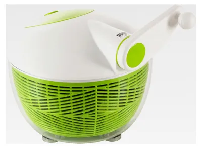 Produktbild von Salatschleuder 26 cm, weiß/grün - mit Stoppfunktion im Deckel