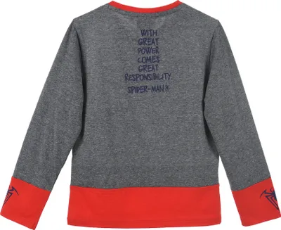 Produktbild von Spider-Man Kinder Jungen Langarmshirt Longsleeve Langarm T-Shirt, Farbe:Grau, Größe:104