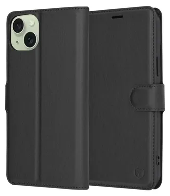 Obrázok produktu pre Techsuit Leather Folio puzdro na iPhone 15 Plus – čierny