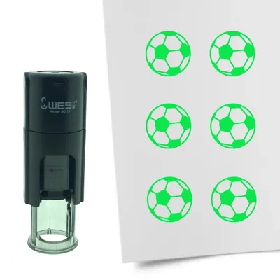 Produktbild von CombiCraft Selbstfärbender Stempel 'Fussball' in der Farbe Grün, Ø10mm