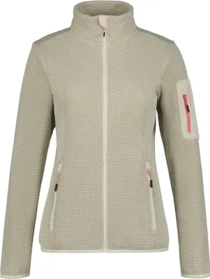 Produktbild von Icepeak Bowersville Strickfleecejacke für Damen ohne Kapuze, Farbe:Beige, Größe:XXL
