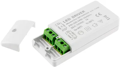 Produktbild von LED-Trafo CT-12E-V2 0,5-12W eckig Ein 220-240V Aus 12V= Konstantspannung