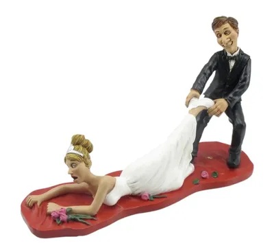 Produktbild von Lustige Hochzeits Kollektion - zu Spät  - Hochzeit Figur Deko Brautpaar