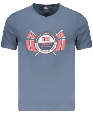Immagine prodotto di Norwegen 1963 Herren Kurzarm T-Shirt Blau