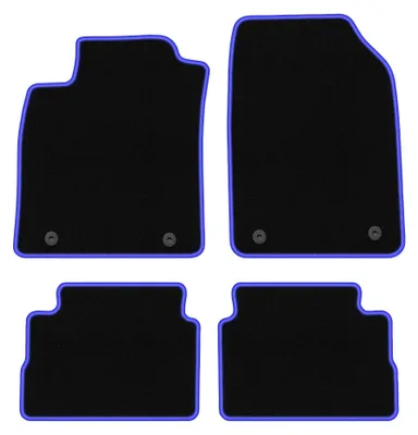 Image de Tapis de sol en moquette pour Opel Vectra C 2002-2008 (liftback/à hayon/berline) – jeu 4 pièces, noir/bleu, sur mesure – Wielganizator CARLUX