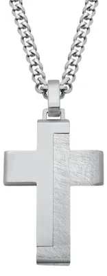Produktbild von s.Oliver 2024253 Herren Collier Kreuz Edelstahl Silber 50 cm
