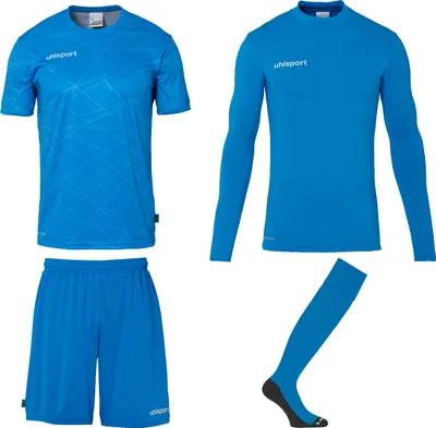 Produktbild von uhlsport Torwart-Sets Prediction Unisex 1005292_01 fluo blau L