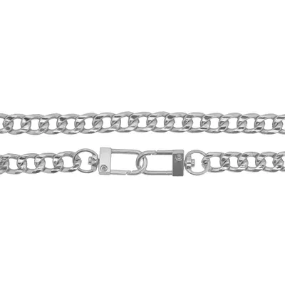 Produktbild von 1 Taschenkette 40 cm lang mit Karabinerhaken aus Metall Trageriemen Schulterriemen Variantenwahl, Größe:Variante 3 | 40 x 0.9 x 0.3 cm, Farbe:silber