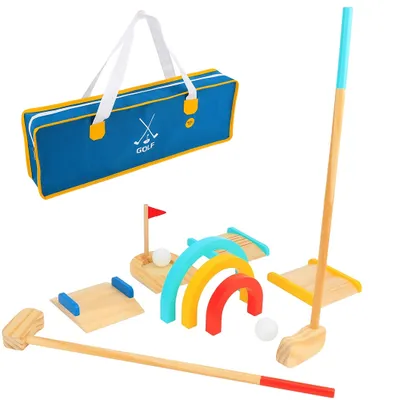 Zdjęcie produktu dla TOOKY TOY  Drewniany Zestaw do Gry w Golfa dla 2 Osób 13 el.